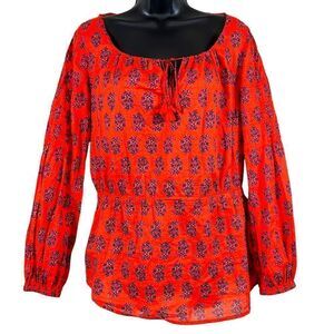 Tory Burch Evelina Tunic Floral Print Top